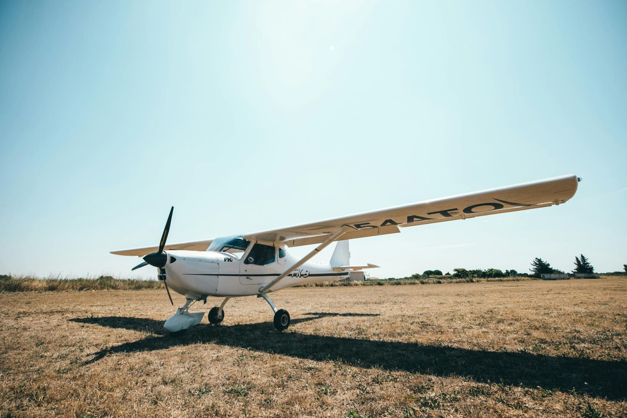 A light aircraft on a bush airstrip